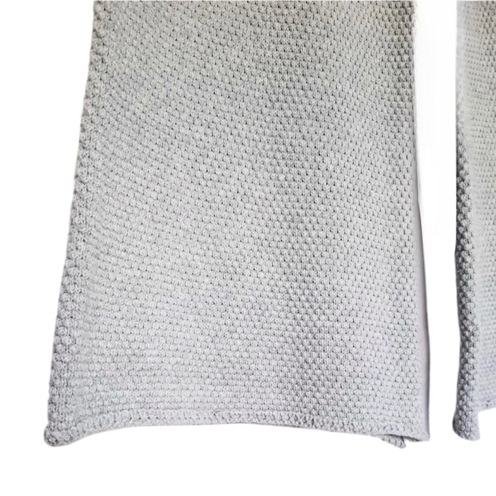 FREE PEOPLE Hailee Waffle Knit Wide Leg Relaxed Pull On Pants in Light Grey sz S - Picture 11 of 13